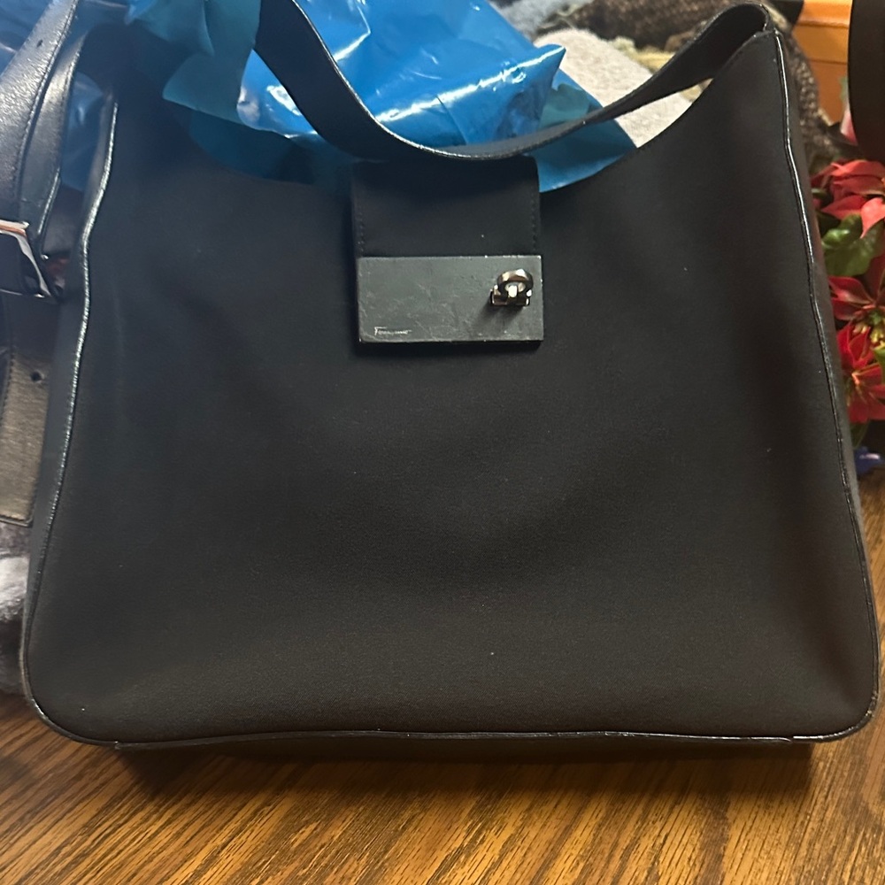 Vintage Salvatore Ferragamo Gancini Black Women's Handbag